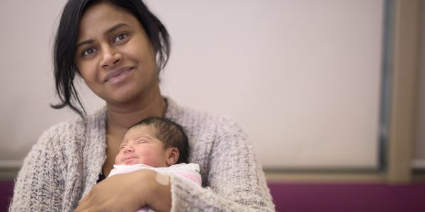Stock images for Monash Women's Website. Please contact family for use in other projects.Pictured: Dona Elvitigala, motherChild as yet unnamedCopyright Monash Health. Not for use without prior written permission.